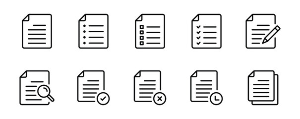 document icon set vector