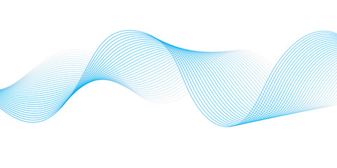 Colorful wavy brush lines background. Vector illustration.