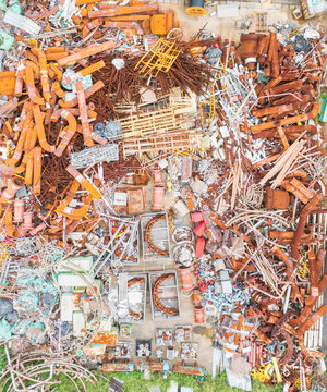 Junkyard Filled with Industrial Scrap