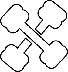 Fitness and exercise icon. Weight Loss gym vector flat and line isolated on transparent background. Muscular build, dumbbell, running cycling for healthy life style web and app.