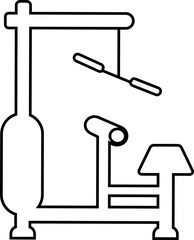 Fitness and exercise icon. Weight Loss gym vector flat and line isolated on transparent background. Muscular build, dumbbell, running cycling for healthy life style web and app.