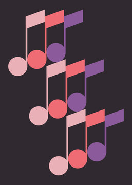 Abstract colorful notes
