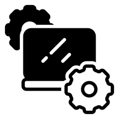 Laptop icon, glyph icon style