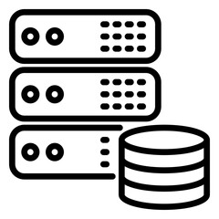 Server icon, line icon style
