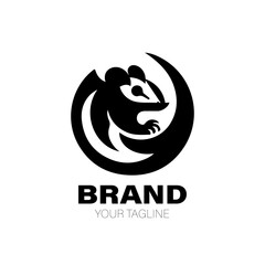 Opossum Logo. Opossum Logo Design. Opossum Logo Brand. Opossum Logo Vector Design Isolated on White Background