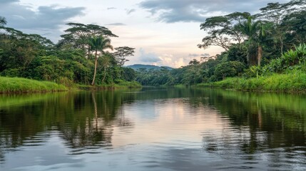 Serene Twilight Reflections on Calm Waters