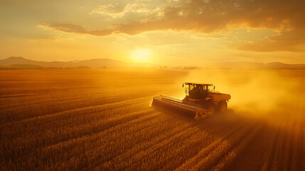 Fototapeta premium Solar energy for agriculture a farmer uses solar power in the field