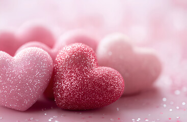Obraz premium pink heart shaped 