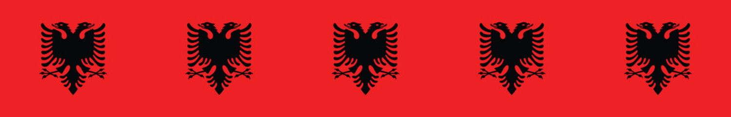 Albania long banner flag digital vector illustration