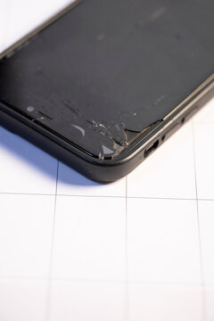 Crop of broken phone detail