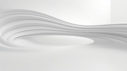 Obraz premium White Rippled Interior with Open Copy Space