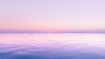 Soft Pastel Hues in the Sky Reflected on Calm Water at Dusk