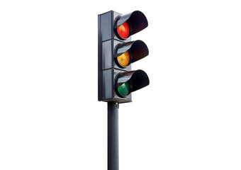 Traffic light Isolated on Transparent or White Background.