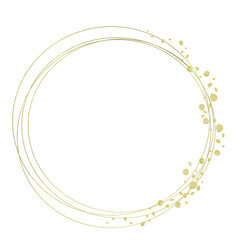 Watercolor illustration of round frame with small petals. Ideal for romantic greeting cards, invitations to weddings or birthdays. Cosmetics, perfumes and home decor. Frame for websites or apps. High