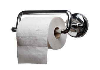 toilet paper on holder isolated isolated isolated on a transparent or white background