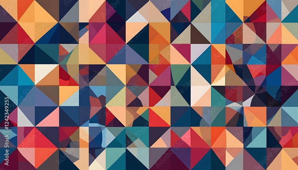Poster abstract geometric colorful triangle pattern design