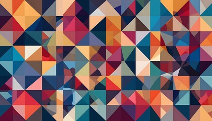 Abstract Geometric Colorful Triangle Pattern Design