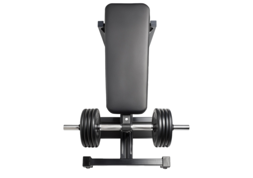 Top view of abdominal gym bench isolated isolated on a transparent or white background - Powered by Adobe