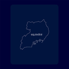 Uganda country map vectors illustration