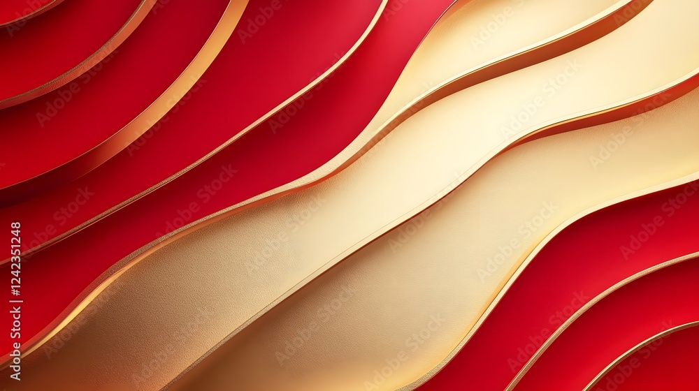 Poster vibrant and sophisticated abstract background with refined golden and red tones soft patterns and a 