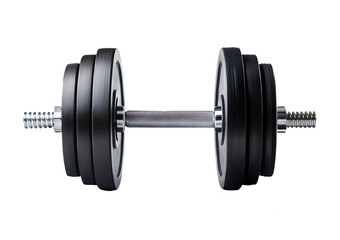 Barbell Isolated on Transparent or White Background.