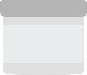 Fototapeta premium Cream jar with lid on transparent background