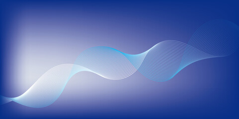 Blue abstract line background banner vector image design