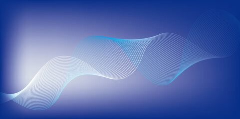 Blue abstract line background banner vector image design