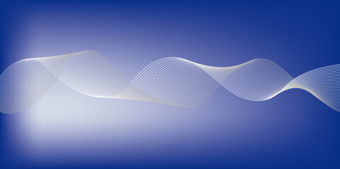 Blue abstract line background banner vector image design