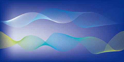 Blue abstract line background banner vector image design