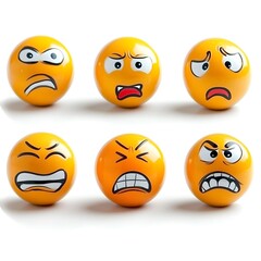 Fototapeta premium Diverse Collection of Genuine Emotional Expressions Depicted in Clear Imagery