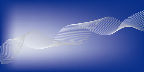 Blue abstract line background banner vector image design