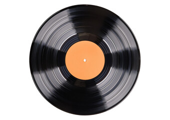 Obraz premium Vinyl records Isolated on Transparent or White Background.