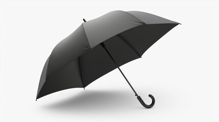 Umbrella silhouette , Black umbrella isolated on white background.