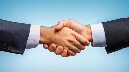 Business handshake and successful business deal. Two business people making a handshake in office, b2b collaboration. Meeting, teamwork and shaking hands for agreement, partnership