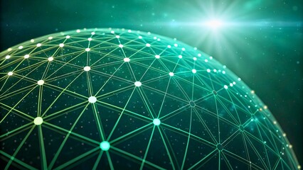 Abstract Representation of Digital Connectivity and Network Data in Futuristic Design