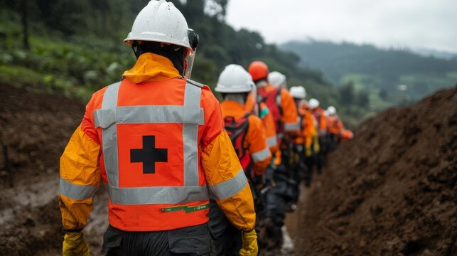 Landslide disaster management image for emergency response and planning.