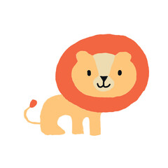 cute lion illustration for zoo theme