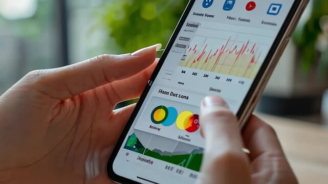 A smartphone app using AI and big data to monitor health and wellness metrics, suggesting personalized advice for a healthier lifestyle.