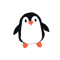 cute penguin illustration for zoo theme