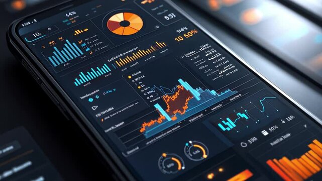 A mobile app interface displaying real-time social media analytics, showing how big data powers personalized advertising and engagement strategies.