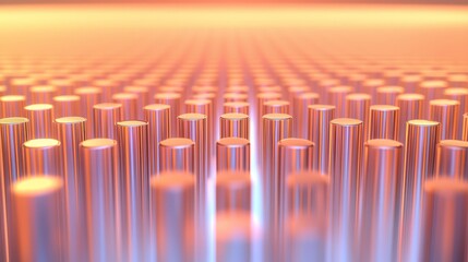 Rows of Finely Tuned Metamaterial Rods in a Vibrant Background