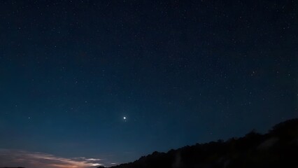night sky with clouds and stars