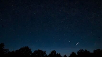 Naklejka premium night sky with clouds and stars