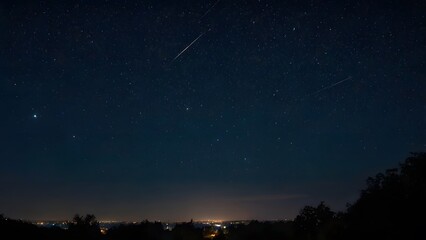 Fototapeta premium night sky with clouds and stars