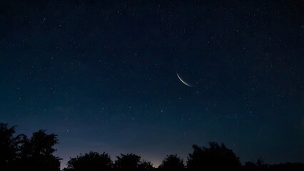 night sky with clouds and stars