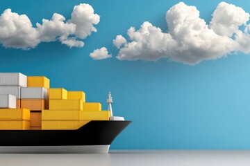 Export import service: global delivery, international shipping, cargo transportation, parcel distribution, logistics management, worldwide trade, freight transfer, global commerce, shipment solution.