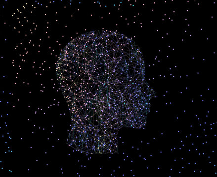 Artificial Intelligence Head with Surrounding Space