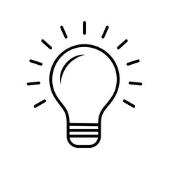 Lamp icon. Light bulb icon vector. idea symbol.