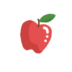 cute apple illustration for healthy theme